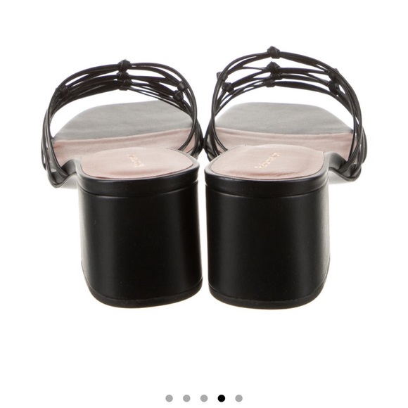 NWT Reformation Black Leather Strappy Sandals - Picture 4 of 8